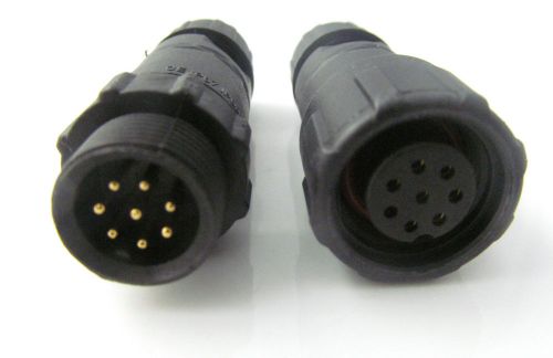 1 pairs 8-pin waterproof plug connector socket male and female for sale