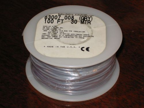 Usa belden hook-up wire 83007 gray silver plt stranded teflon 20 awg 100ft spool for sale