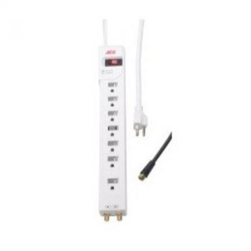 7-Outlet Home Theater Surge Suppressor, White, 15 Amp, 125V, 1800W ACE
