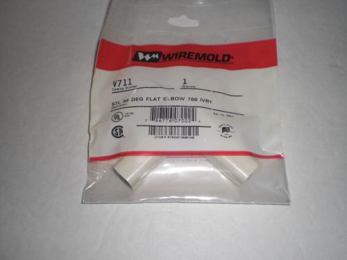 Wiremold  v711 steel  90 deg. flat  elbow 700 ivory  pack with 1 for sale