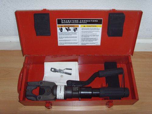 Burndy y500ct hand operated hydraulic crimp force - 6 ton for sale