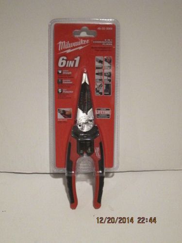 Milwaukee 48-22-3069 6 in1 combination pliers wire stripper bolt cutter f/ship!! for sale