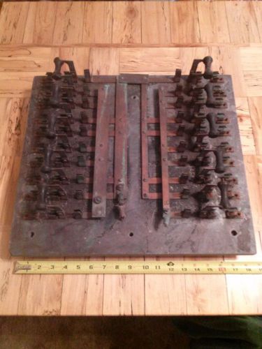 Antique slate insulator NYELEC Switchboard Co. blade switch  fuse panel