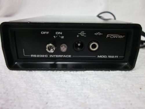 Fowler rs232c interface model 152.11 with rs-52 cable and power supply for sale