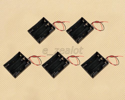 5pcs Battery Holder Box Case w/ Wire 3XAA 3xAA 3XAA(4.5V) 4.5V Perfect