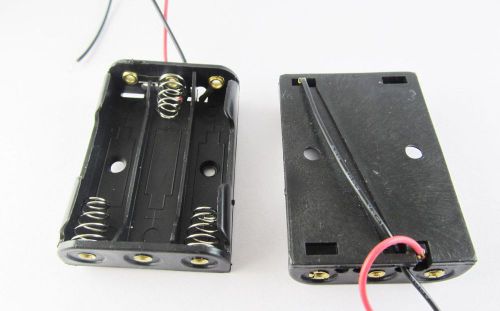 Battery Holder Box Case 3 x AA/2A Cells 4.5V With Lead Wire Black