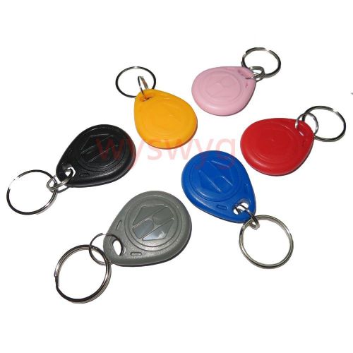 6pcs Kinds Color 125KHz RFID EM4100 Induction Tag Keyfob For Door Access Control