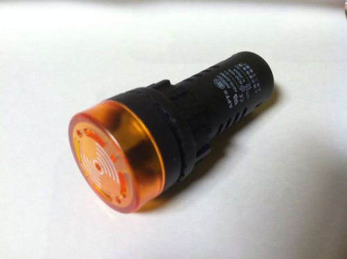 22mm led indicator yellow with audible alarm 110v 115v 120v beeping flashing for sale