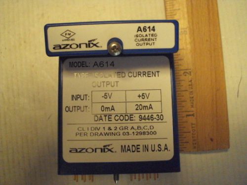 A614 Azonix Isolated Current Output In: -5 to +5V  Out: 0-20 ma