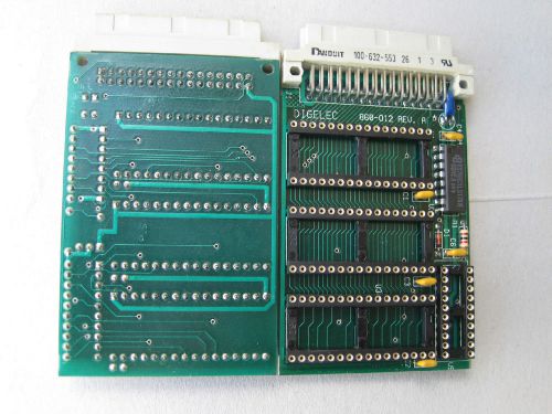 TWO DIGELEC 860-012 BOARDS FROM UNIVERSAL DEVICE PROGRAMMER W/ 100-632-553 CONN