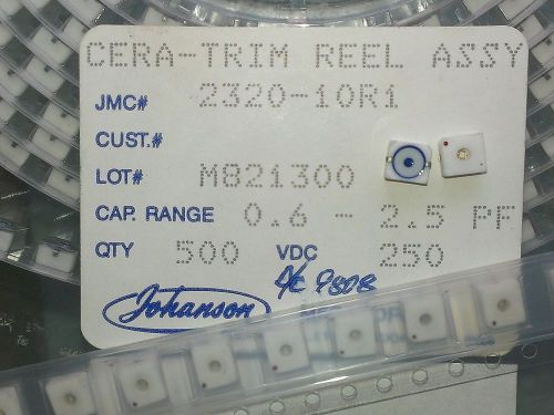 [50 pcs] cera-trim johanson m.c. 0,6-2,5pf/250v 2320 rf trimmer capacitor for sale