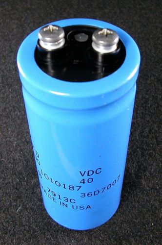 New Sprague 36D7007 Electrolytic Capacitor 14000MFD 40V VDC 14000UF Screw Lugs