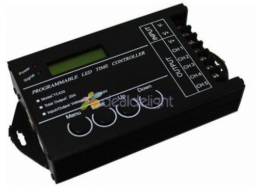 NEW DC12-24V 20A 5 Channel Programmable Multi-function Led time Controller TC420