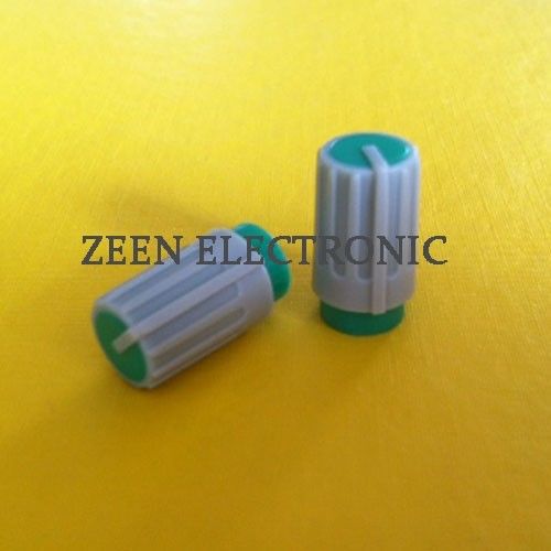 2 x Knob Grey with Green Mark for Potentiometer Pot HJ106  - FREE SHIPPING