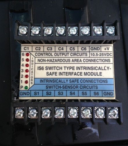 US Filter Is6 switch intrinsically safe interface module p/n 601316-02 6 channel