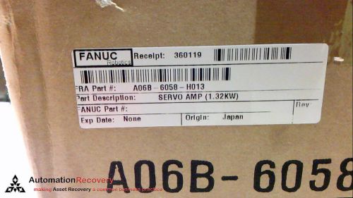 Fanuc a06b-6058-h013 series b ac servo amplifier, new for sale