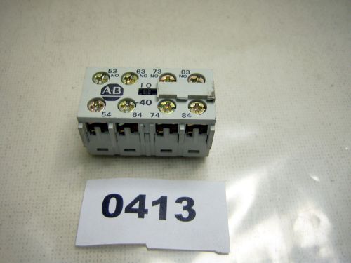 (0413) Allen Bradley Contact Block 195-MA40