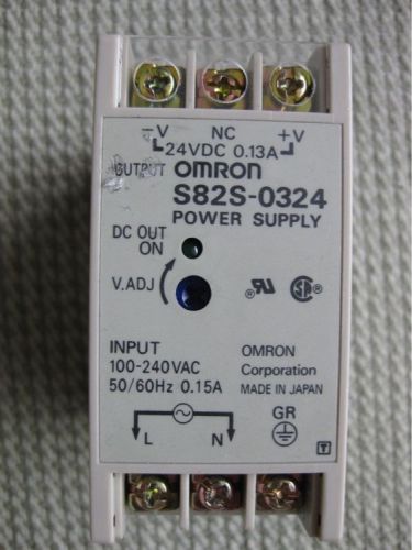 OMRON Power Supply S82S-0324/24VDC .13A 110-220V Input