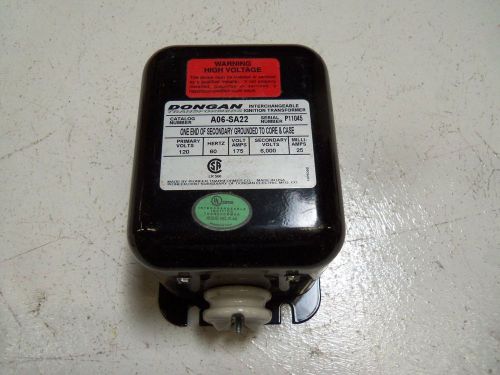 DONGAN TRANSFORMERS A06-SA22 IGNITION TRANSFORMER *NEW OUT OF BOX*