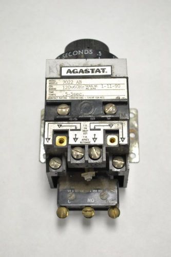 Agastat 7022 ab time delay relay 120v-ac 0.5-5sec 60hz control b203805 for sale