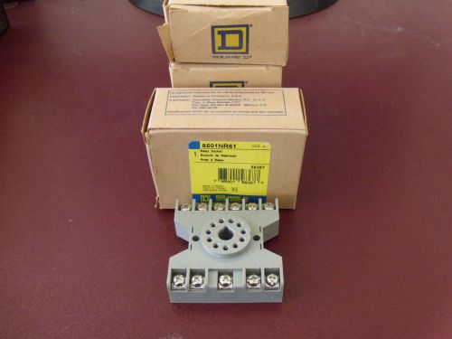 LOT (4) NEW IN BOX! SQUARE D RELAY SOCKET BASES 8501NR61 SER. A