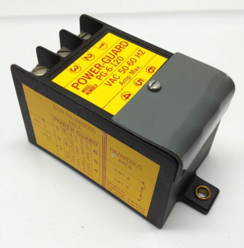 POWER GUARD RELAY 6 AMP PG-6-120 Intrinsically Safe Hazardous Area FM Approved