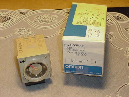 Omron H3CR-A8 Timer 1.2 Seconds to 300 Hours 24 to 48 VAC / 12 to 48Vac NEW!