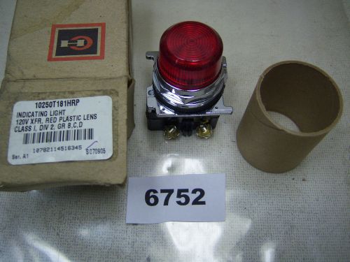 (6752) Cutler Hammer Indicating Light 10250T181HRP 120V Red
