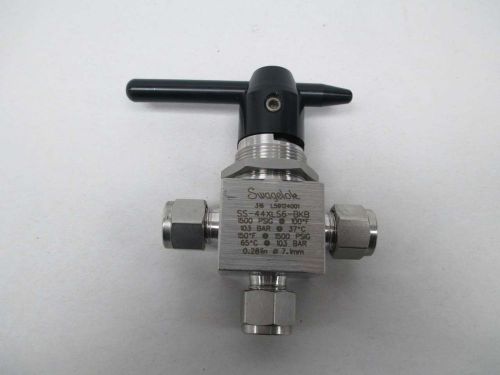 NEW SWAGELOK SS-44XLS6-BKB 3-WAY STAINLESS 3/8 IN BALL VALVE D353368