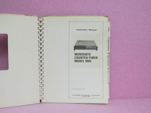 Monsanto manual 1000 counter/timer instruction manual w/schematics (1965) for sale