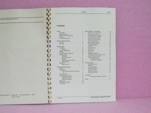 Philips Manual PM 6666 Programmable Timer/Counter Operator&#039;s Manual (1988)