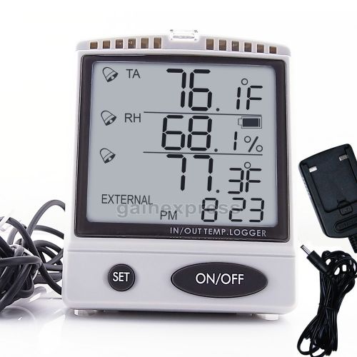 Professinal digital recordable humidity temperature data logger meter °c/°f sd for sale