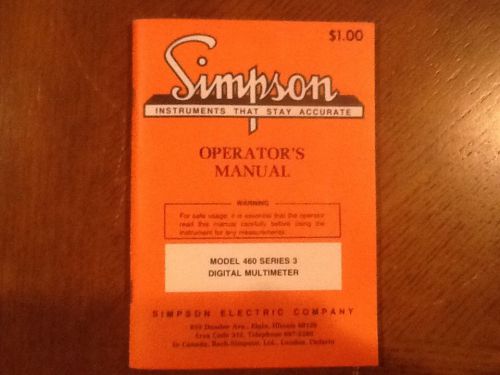 Electronic operators manual