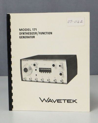 Wavetek Model 171 Synthesizer/Function Generator Instruction Manual