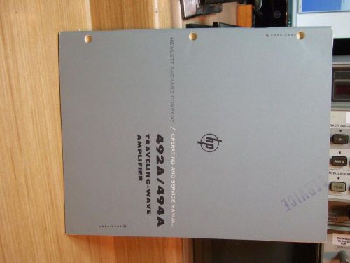 HP 492A 494A Traveling-Wave Amplifier Manual