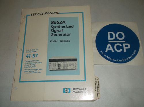 HEWLETT PACKARD 8662A SYNTHESIZED SIGNAL GENERATOR SERVICE MANUAL 08662-90046