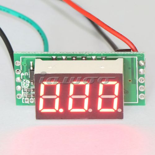 Slim 0.36&#034; Red LED Digital DC 50A Ammeter Resistor Ampere Panel Meter with Shunt