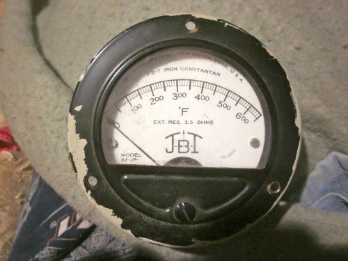 Jbi zero-600 degrees fahrenheit panel meter, good deflection, untested... for sale