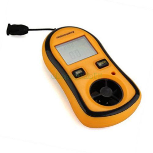 Handheld lcd digital wind speed air velocity flow meter thermometer anemometer for sale