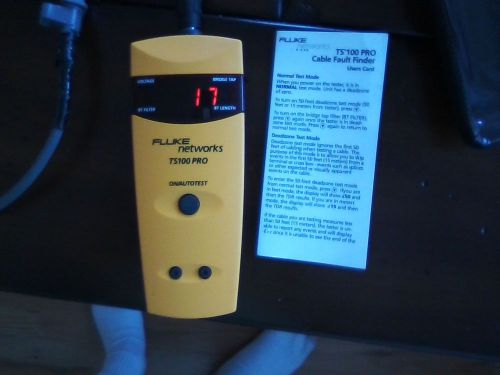 Fluke Networks TS-100-Pro Cable Fault Finder Near mint condition