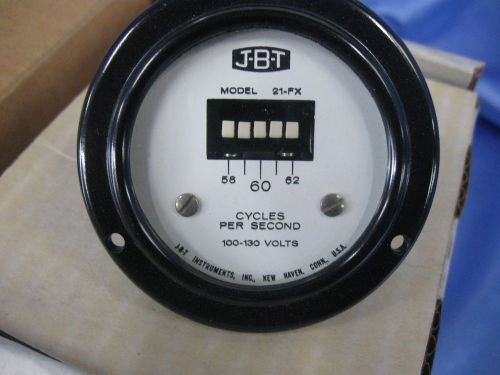 JBT Frequency Meter (21-EX) 3.5” Diameter, 100-130 Volts, New in box