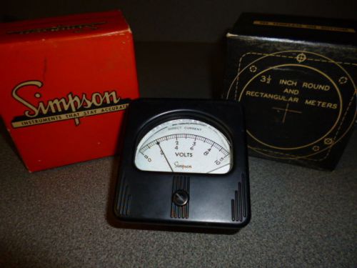 VINTAGE Simpson Instruments Model 27 CAT. (?NO. 8470?) 0-10  **READ-FLAW/INFO!**
