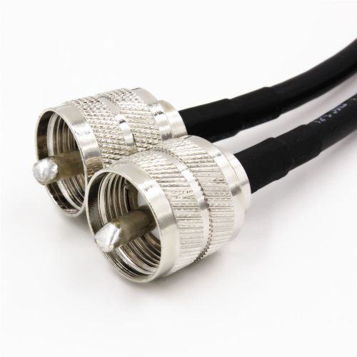 1 x UHF male to UHF male crimp RG58 cable pigtail RF cable 50cm