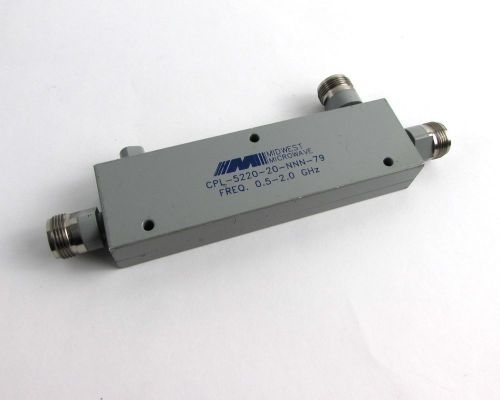 Midwest Microwave Uni-Directional RF Coupler CPL-5220-10-NNN-79, 500-2000 MHz