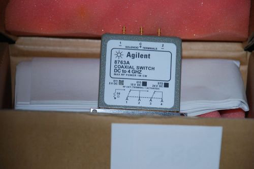 NEW AGILENT 8763A COAXIAL SWITCH 5V DC TO 4 GHZ (PL-A8-15)