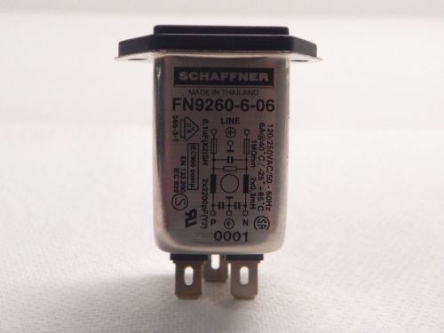 Schaffner FN9260-6-06 Power Entry Module 120/250VAC/50-60Hz
