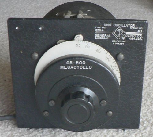 General Radio Unit Oscillator 65 to 500 Mhz. with Power Supply 1203-B
