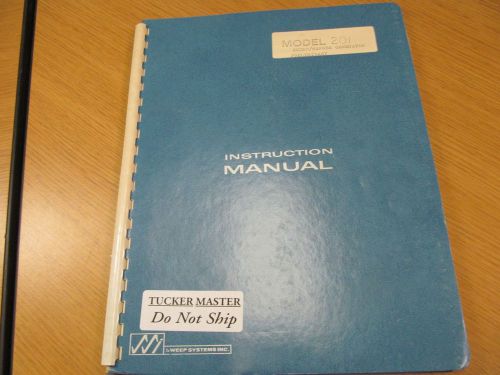 Sweep Systems 201 Sweep/Marker Generator Instruction Manual (prelim) w sc  44535