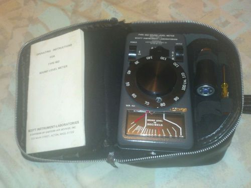 Sound level meter type 452 made by Scott instrument laboratories comes with case
