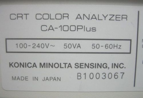 Minolta CA-100 Plus CRT COLOR ANALYZER With PROBE / CA-PH02/05